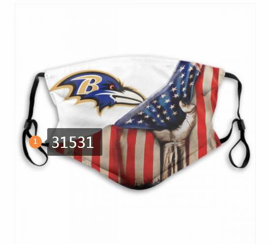 NFL 2020 Baltimore Ravens #55 Dust mask with filter